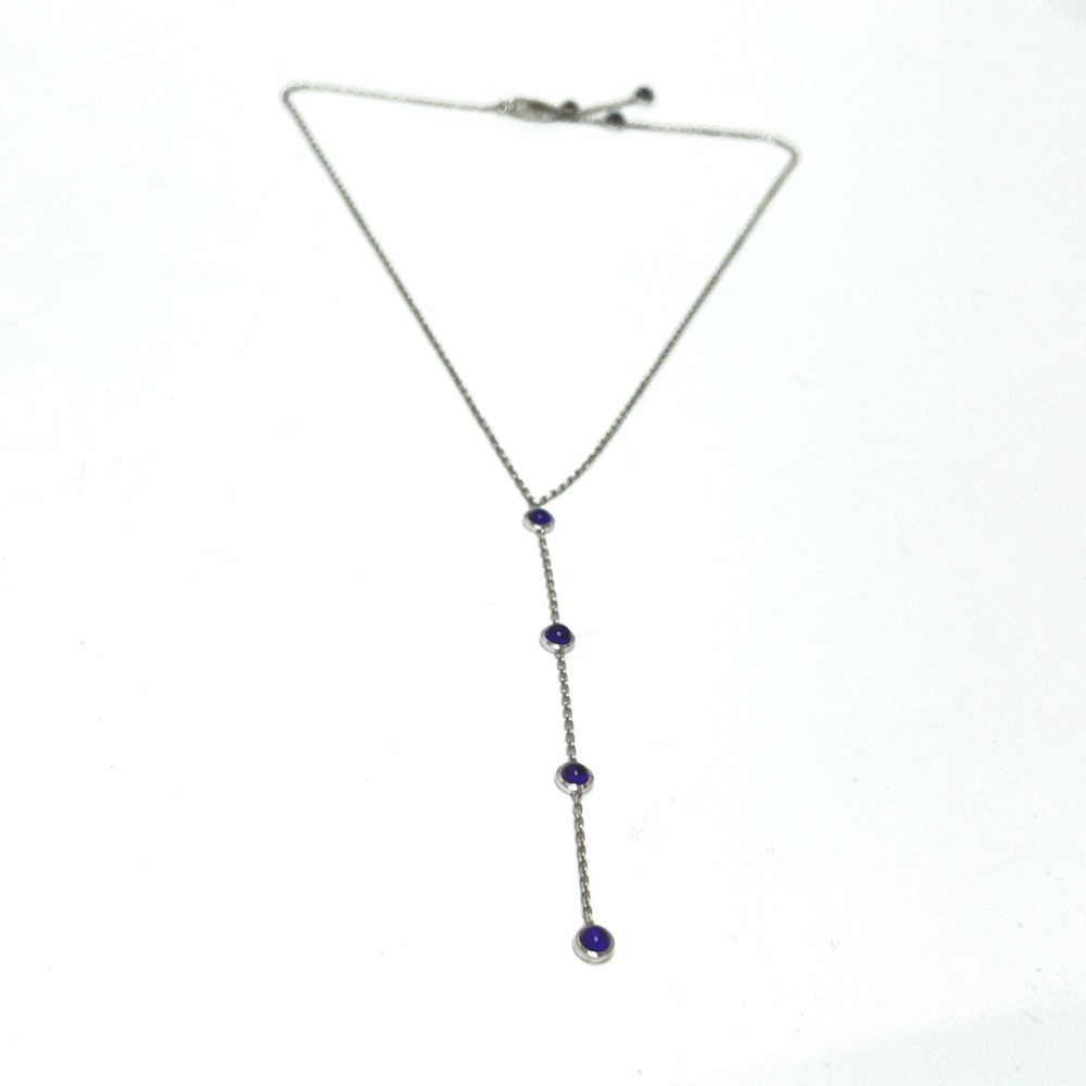 GUCCI Silver Amethyst Necklace
